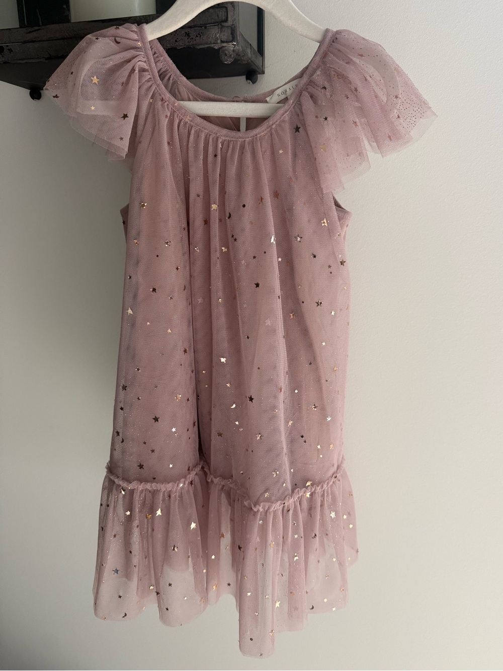 Noralee Dusty Rose Tulle Starry Girl's Dress